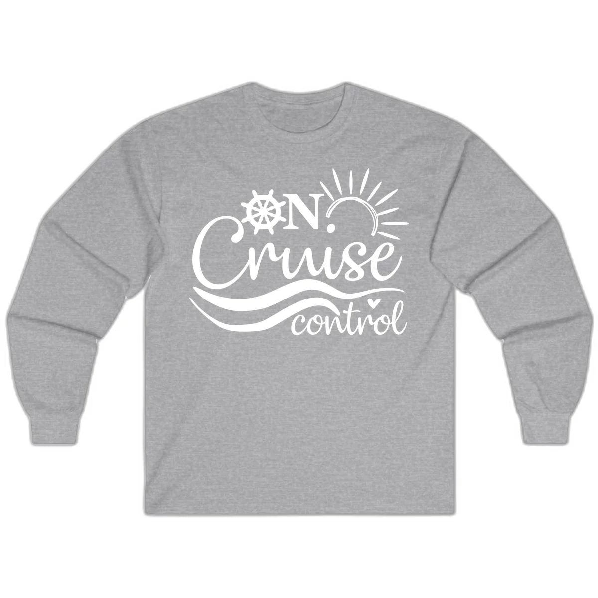 On Cruise Control Nautical Long Sleeve Tee in Sport Grey