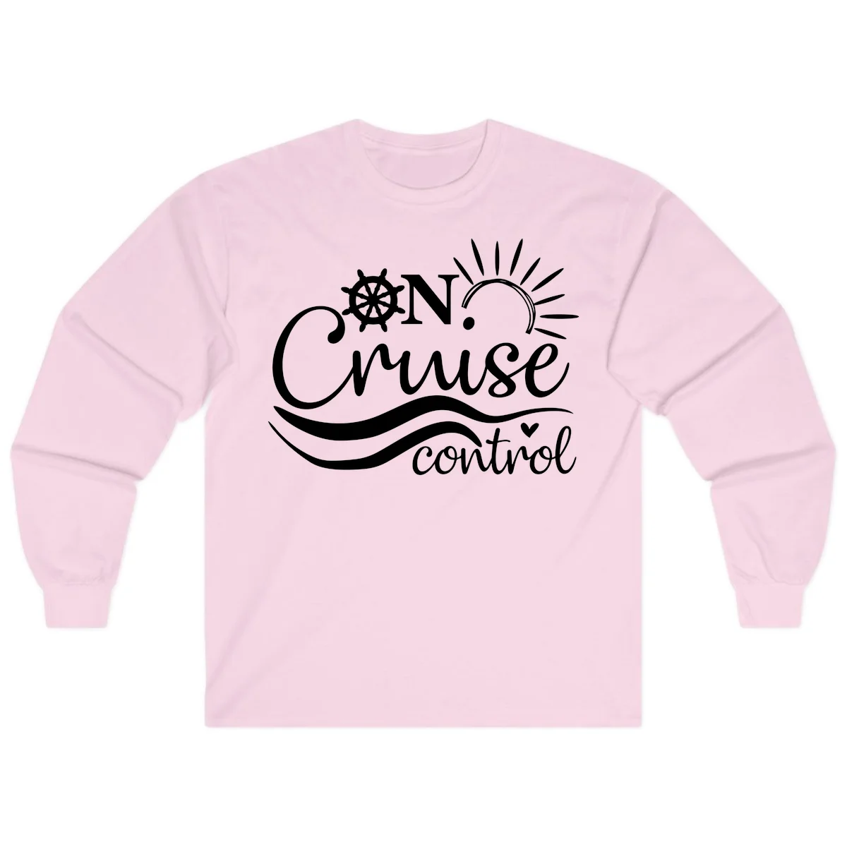 On Cruise Control Nautical Long Sleeve Tee in Light Pink