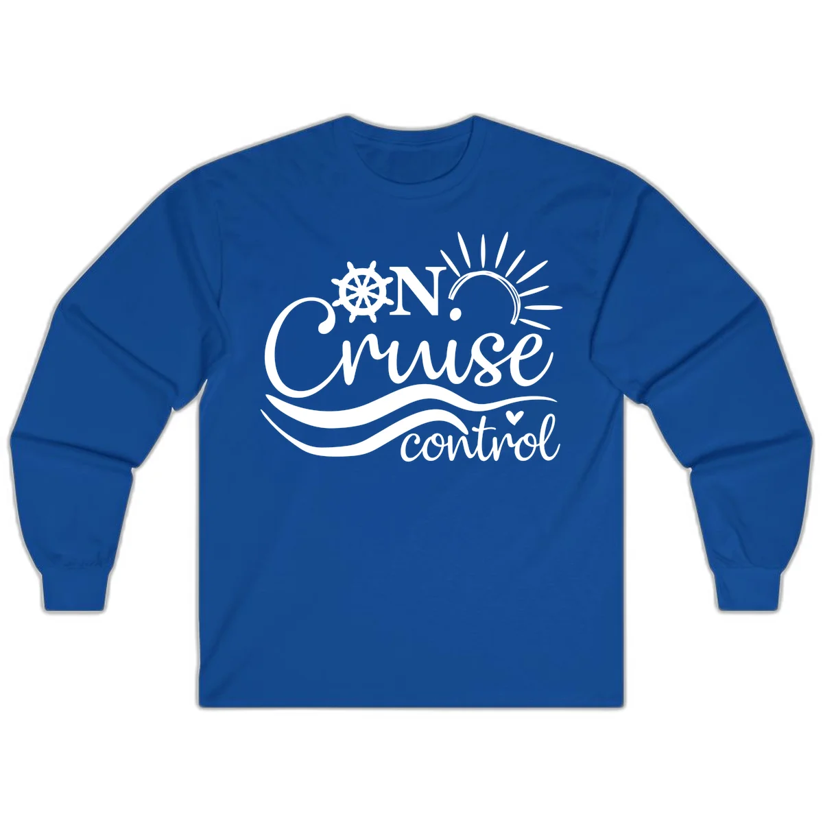On Cruise Control Nautical Long Sleeve Tee in Royal