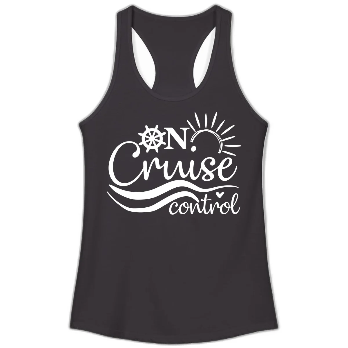 On Cruise Control Ladies Nautical Tank Top in Black