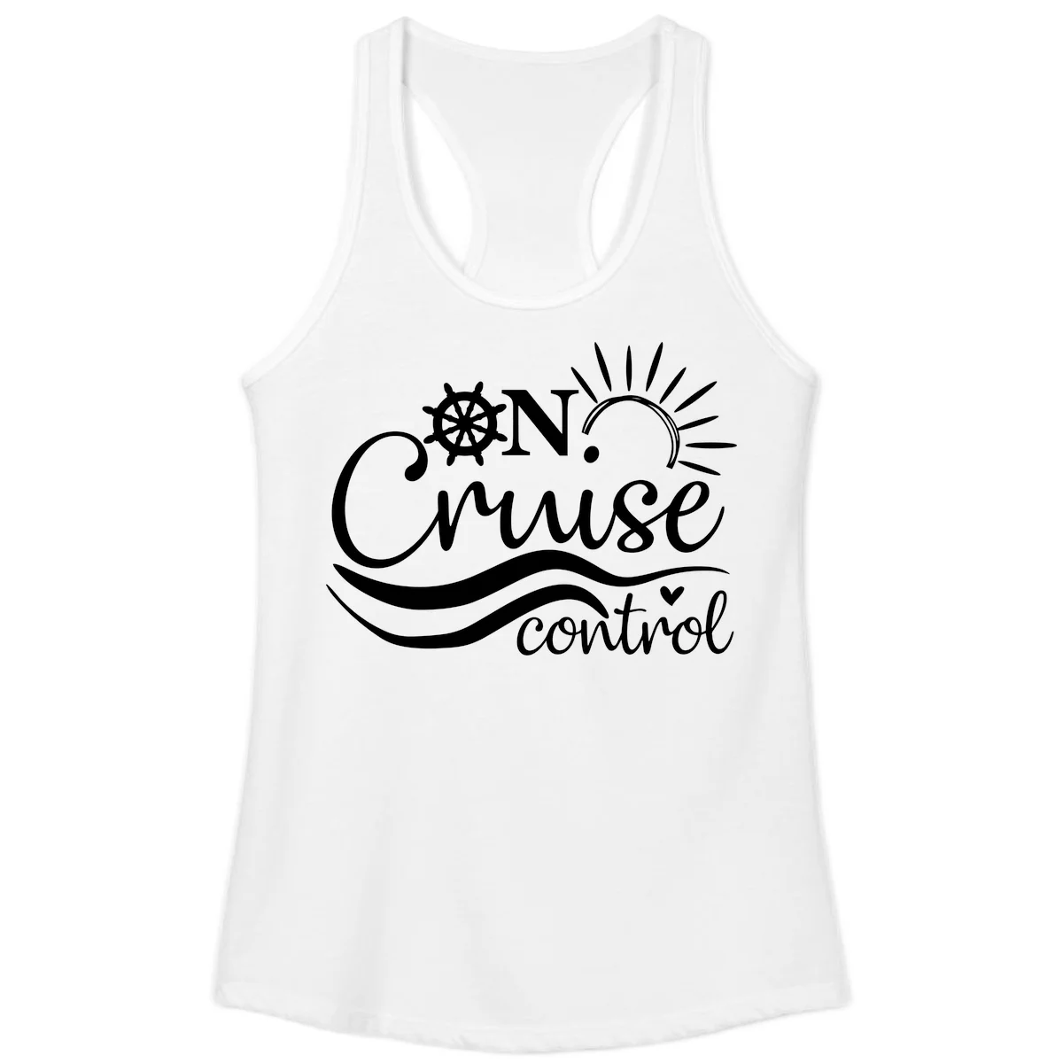 On Cruise Control Ladies Nautical Tank Top in White