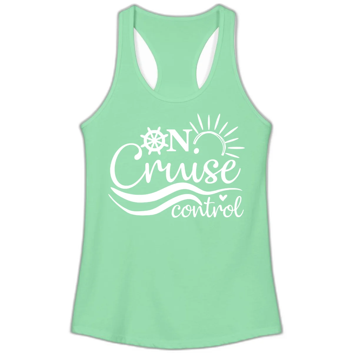 On Cruise Control Ladies Nautical Tank Top in Solid Mint