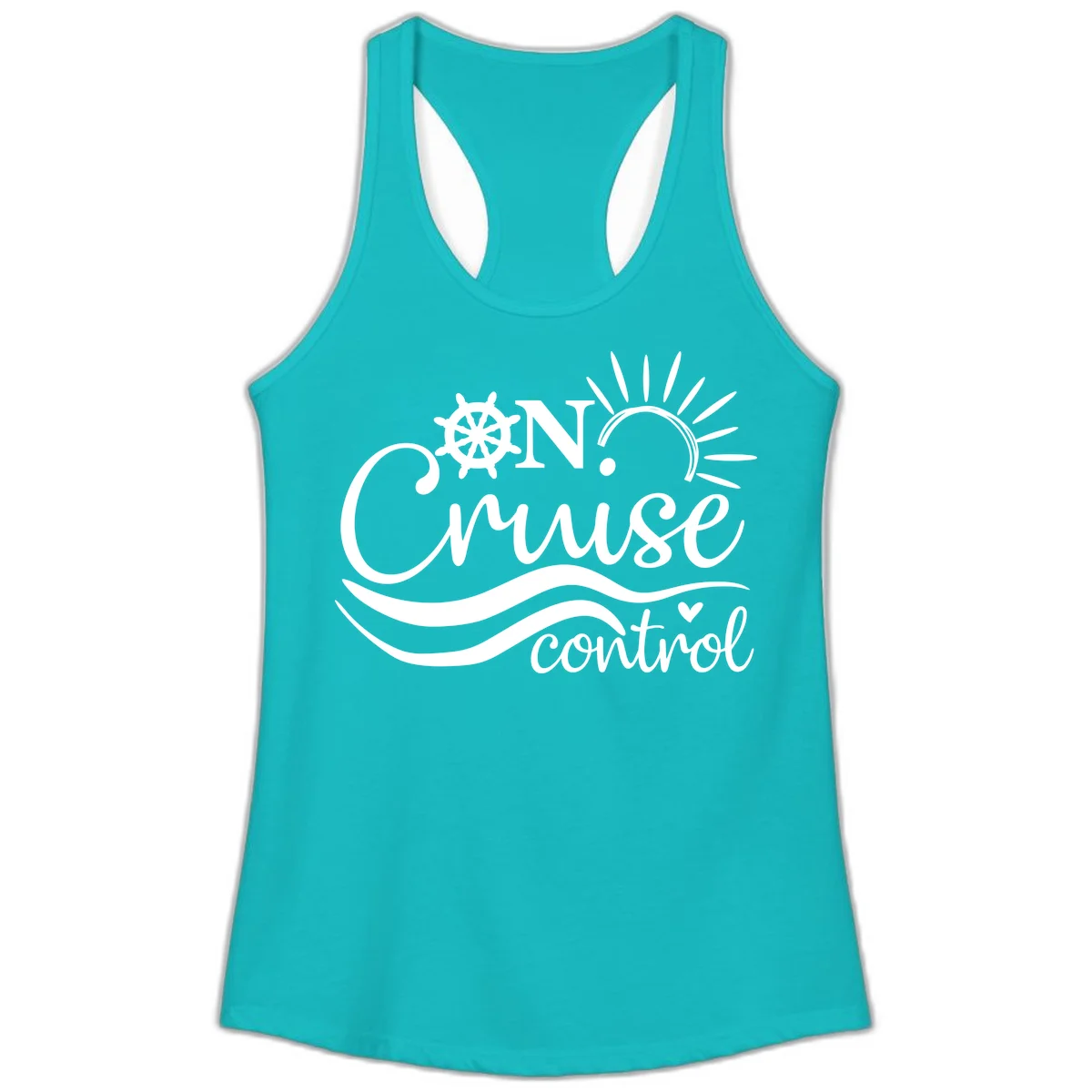 On Cruise Control Ladies Nautical Tank Top in Tahiti Blue