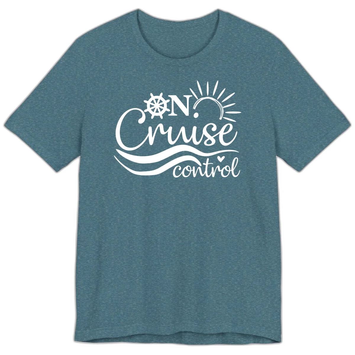 On Cruise Control Nautical Premium T-Shirt in Heather Deep Teal