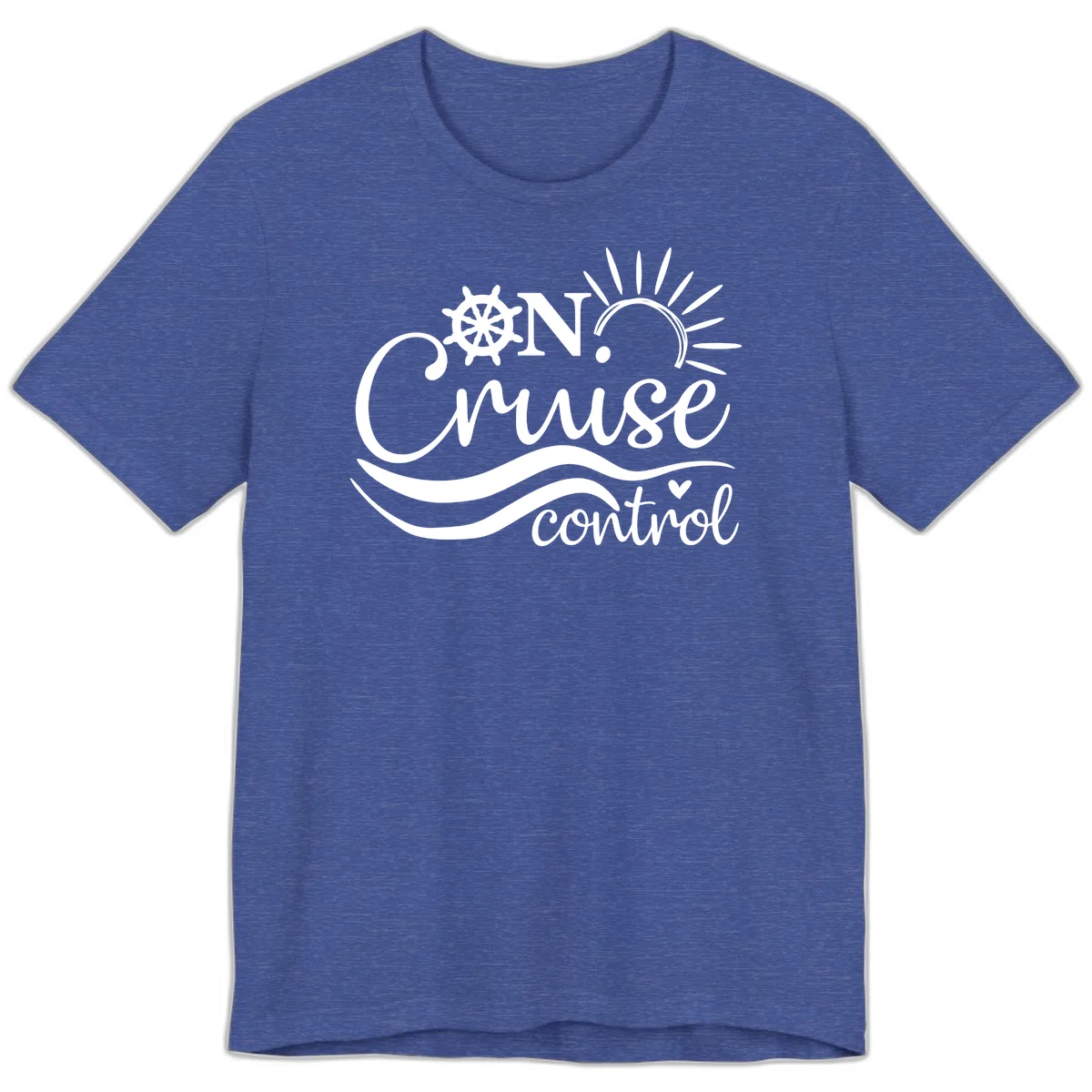 On Cruise Control Nautical Premium T-Shirt in Heather True Royal