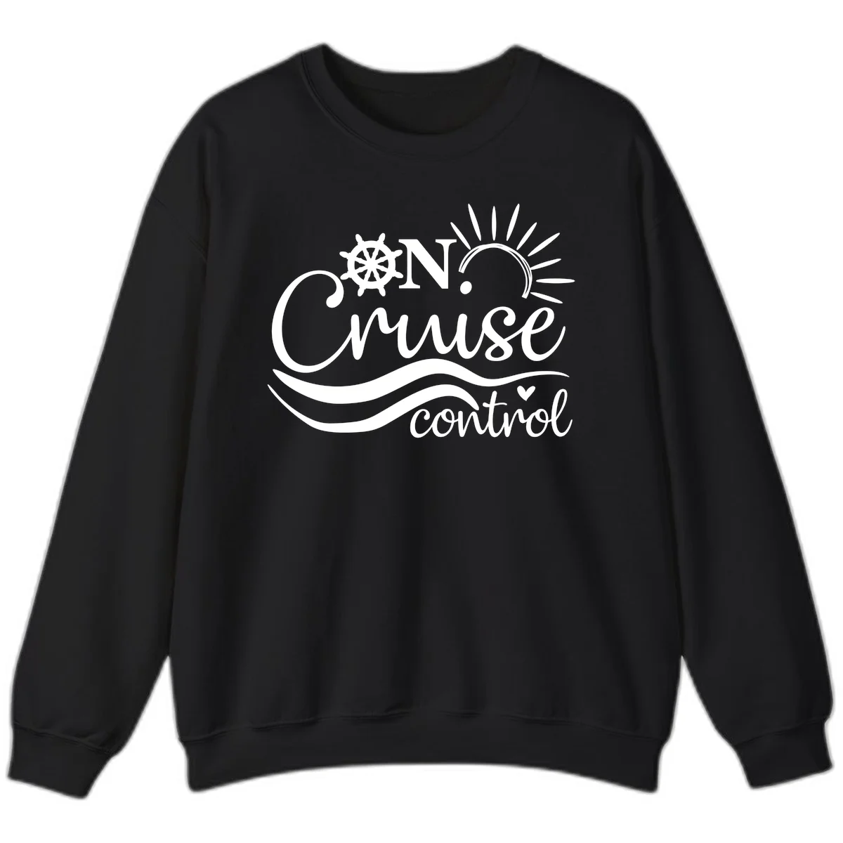 On Cruise Control Crewneck Sweatshirt in Black