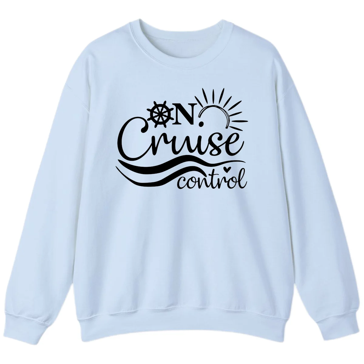 On Cruise Control Crewneck Sweatshirt in Light Blue