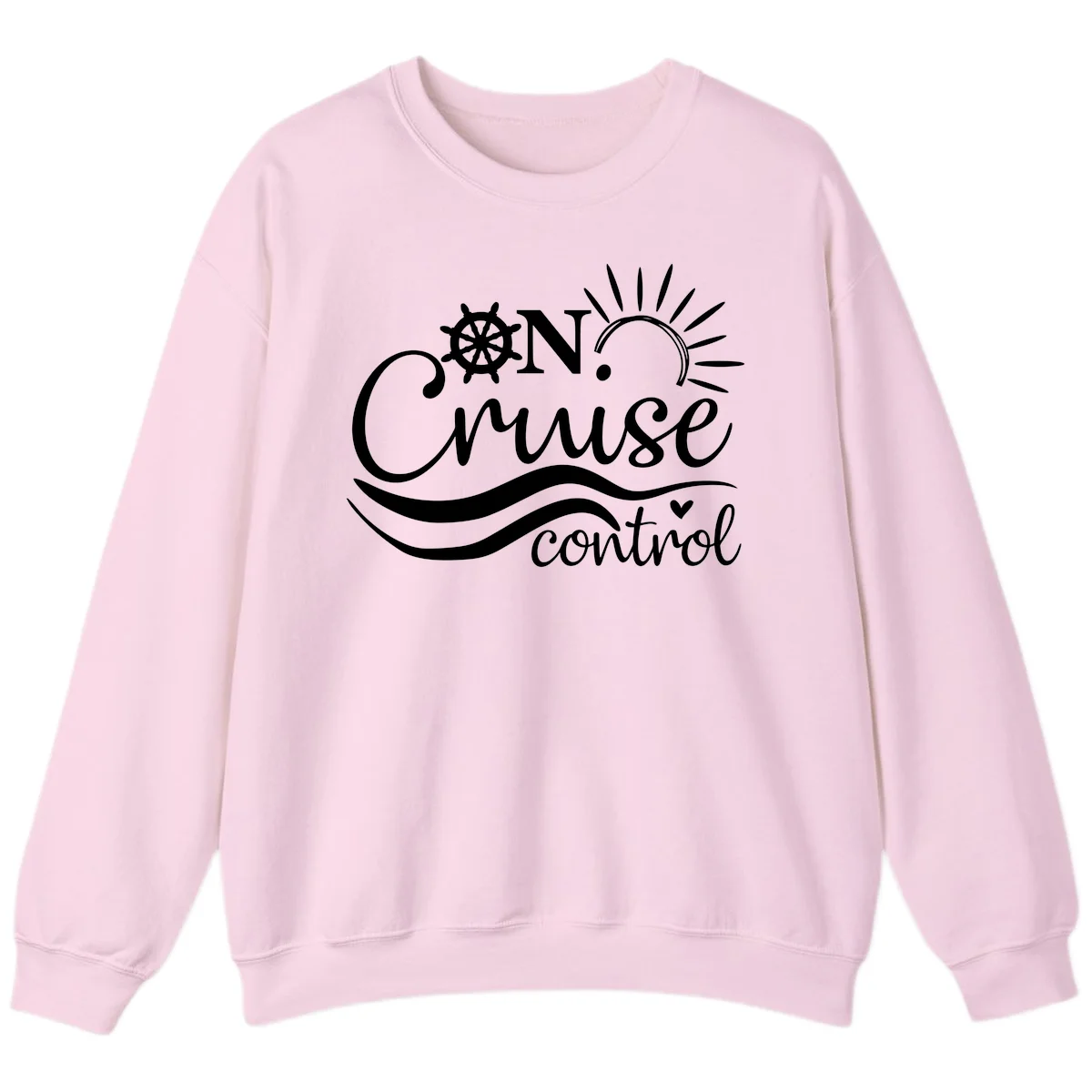 On Cruise Control Crewneck Sweatshirt in Light Pink