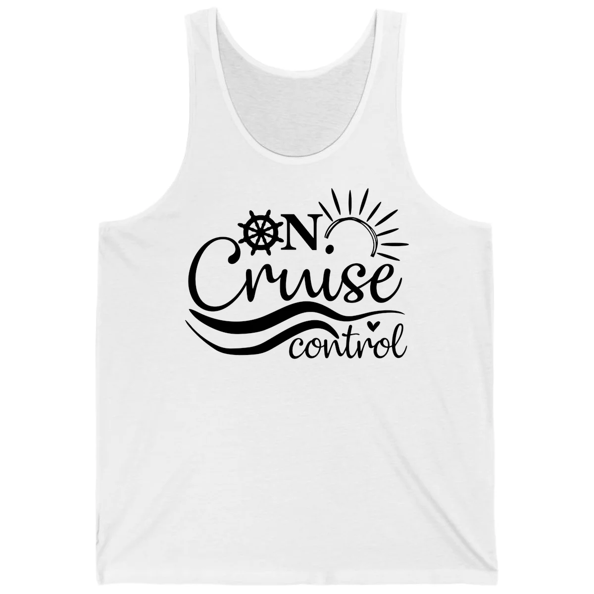 On Cruise Control Nautical Vacation Tank Top in White