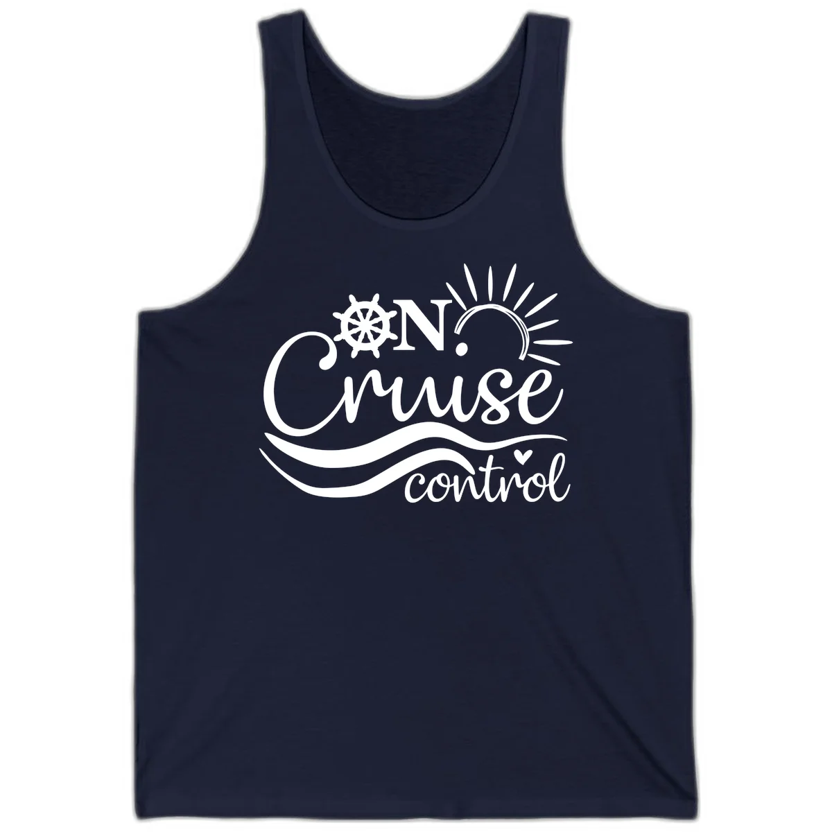 On Cruise Control Nautical Vacation Tank Top in Navy