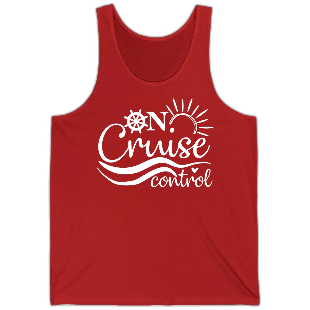 On Cruise Control Nautical Vacation Tank Top in Red
