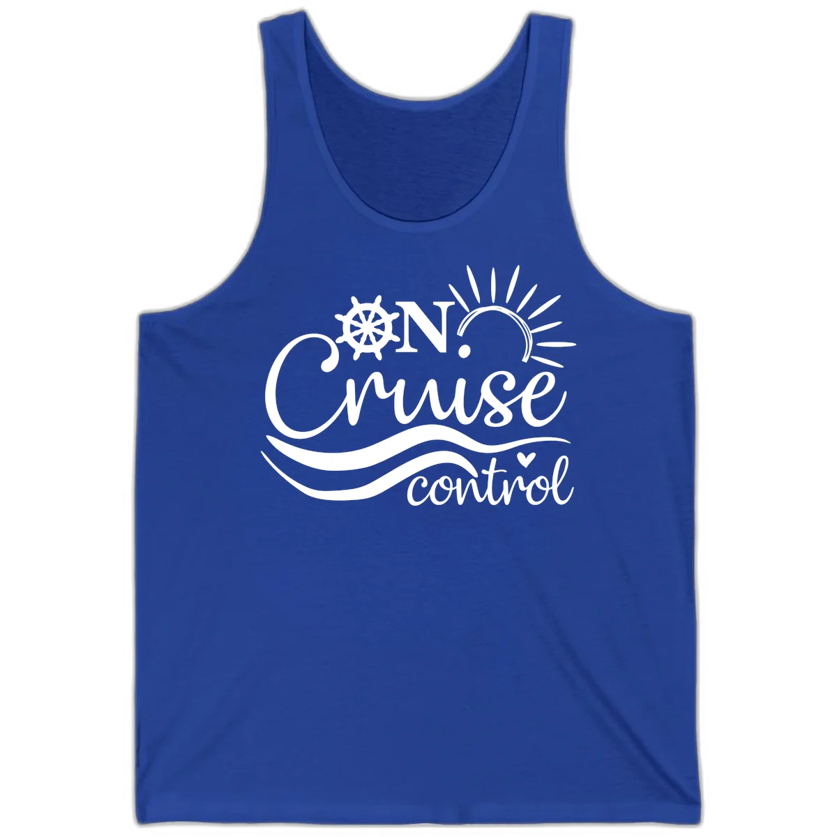 On Cruise Control Nautical Vacation Tank Top in True Royal