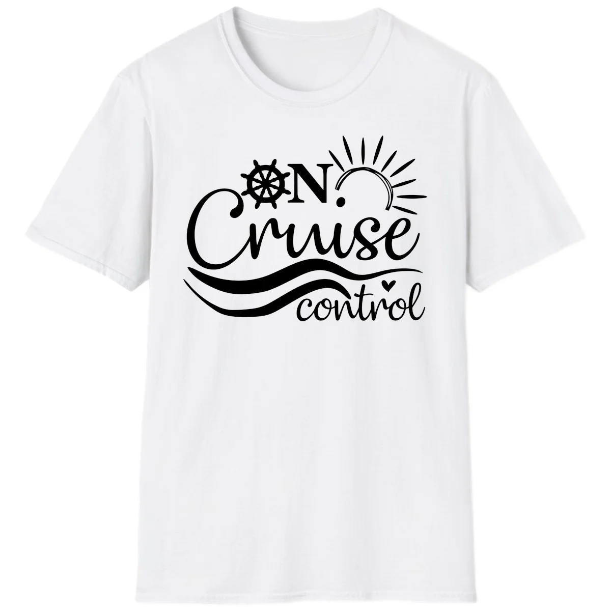 On Cruise Control Nautical Vacation T-Shirt in White