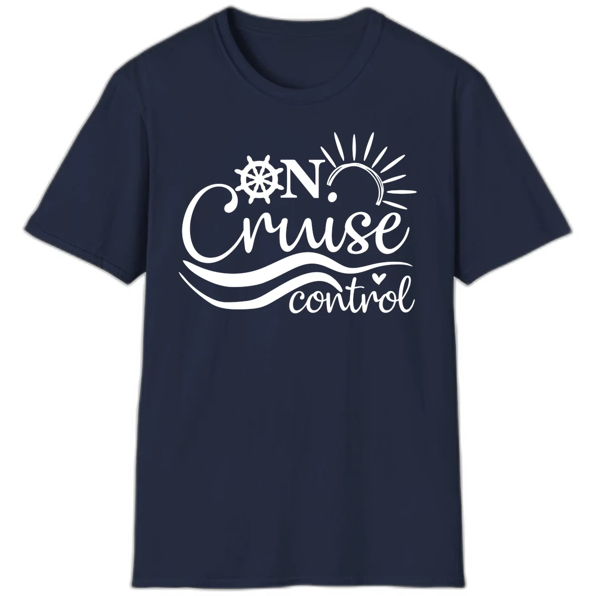 On Cruise Control Nautical Vacation T-Shirt in Navy