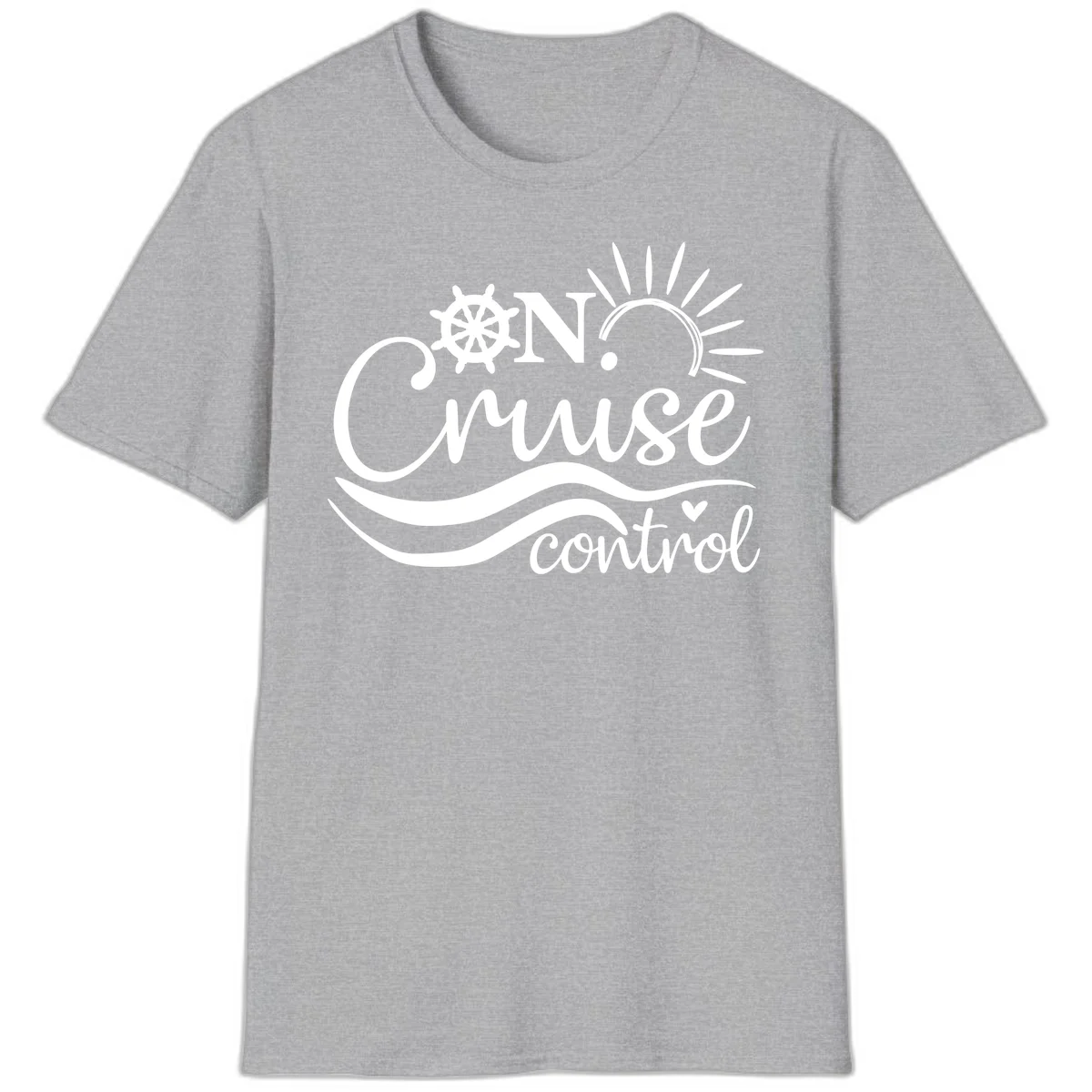 On Cruise Control Nautical Vacation T-Shirt in Sport Grey