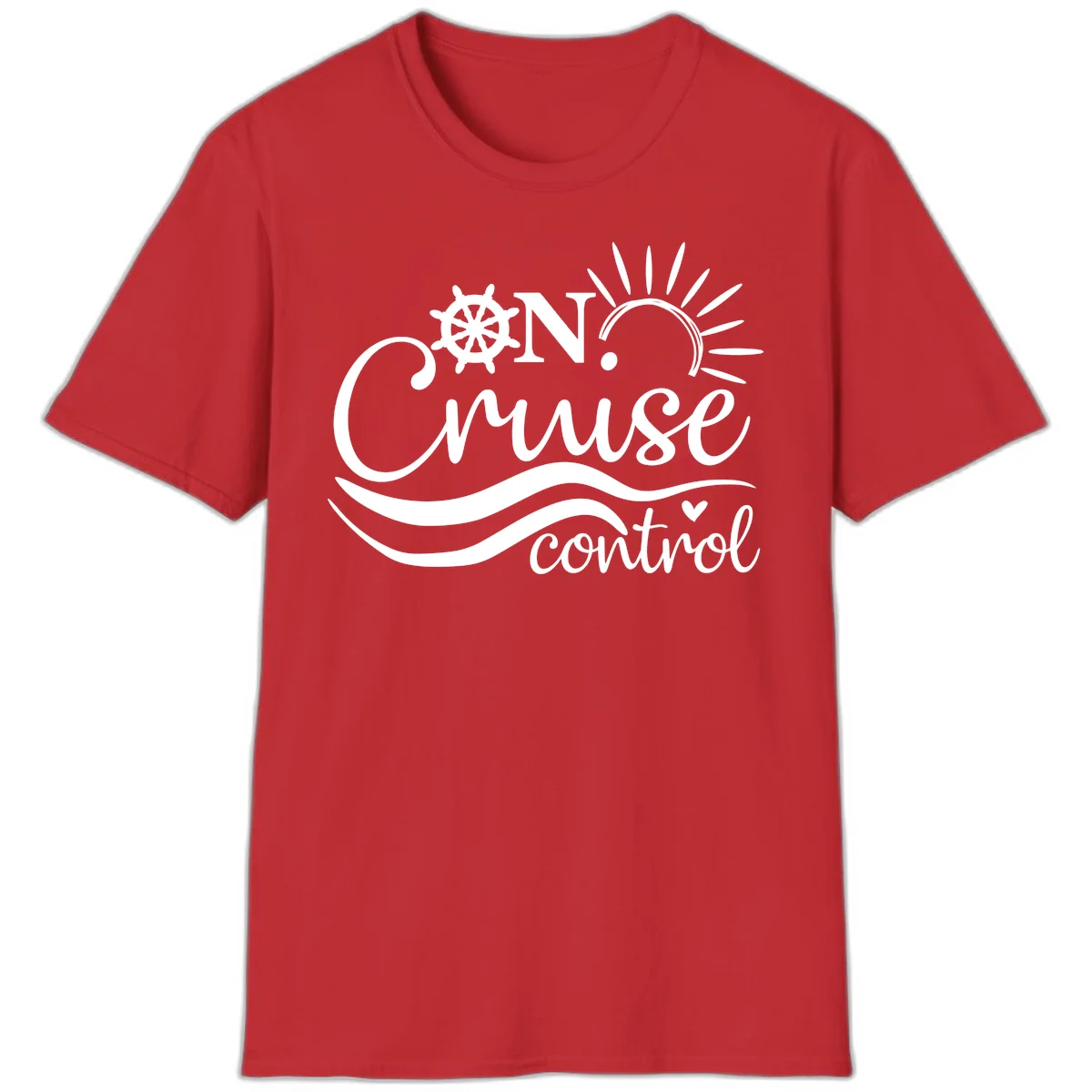 On Cruise Control Nautical Vacation T-Shirt in Red