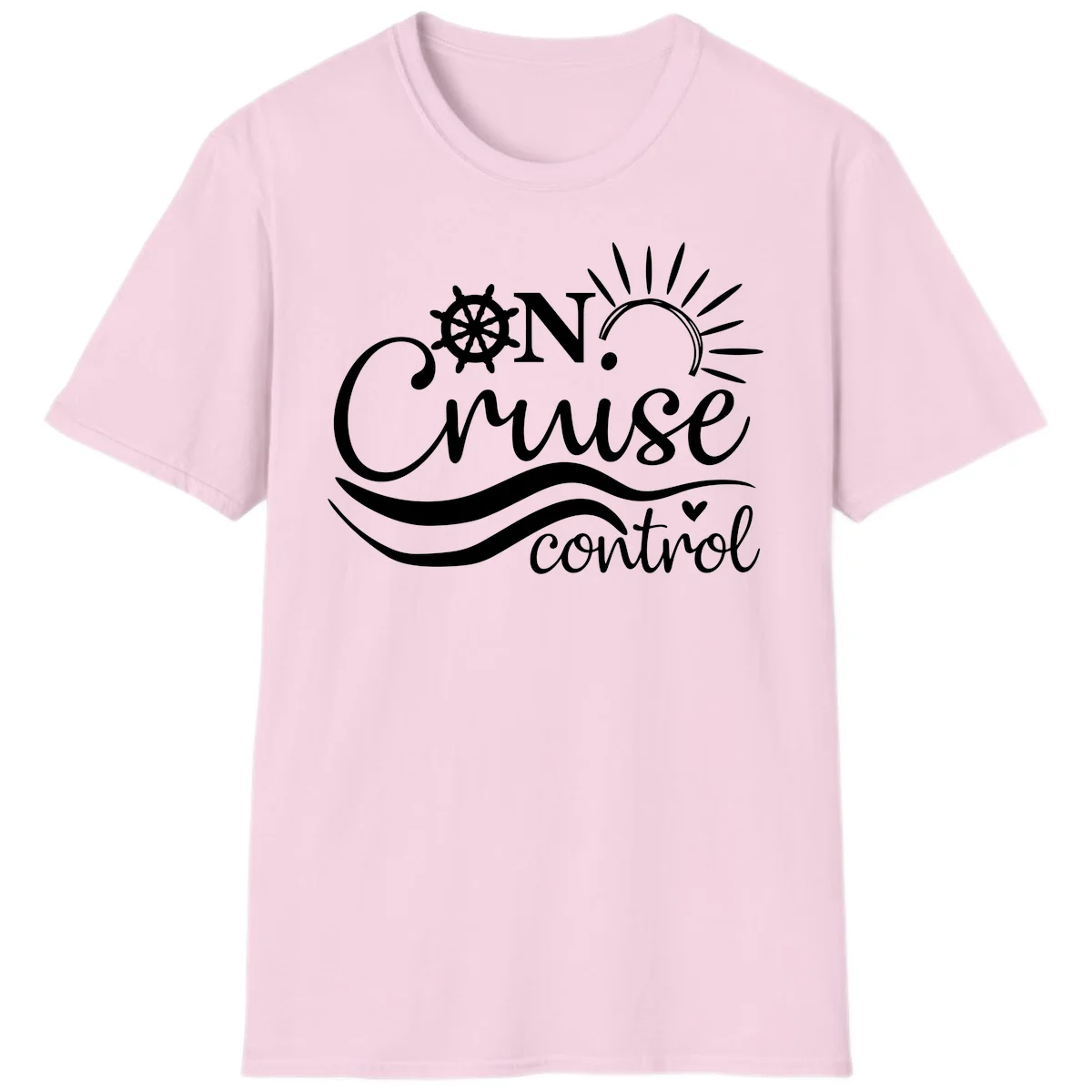 On Cruise Control Nautical Vacation T-Shirt in Light Pink
