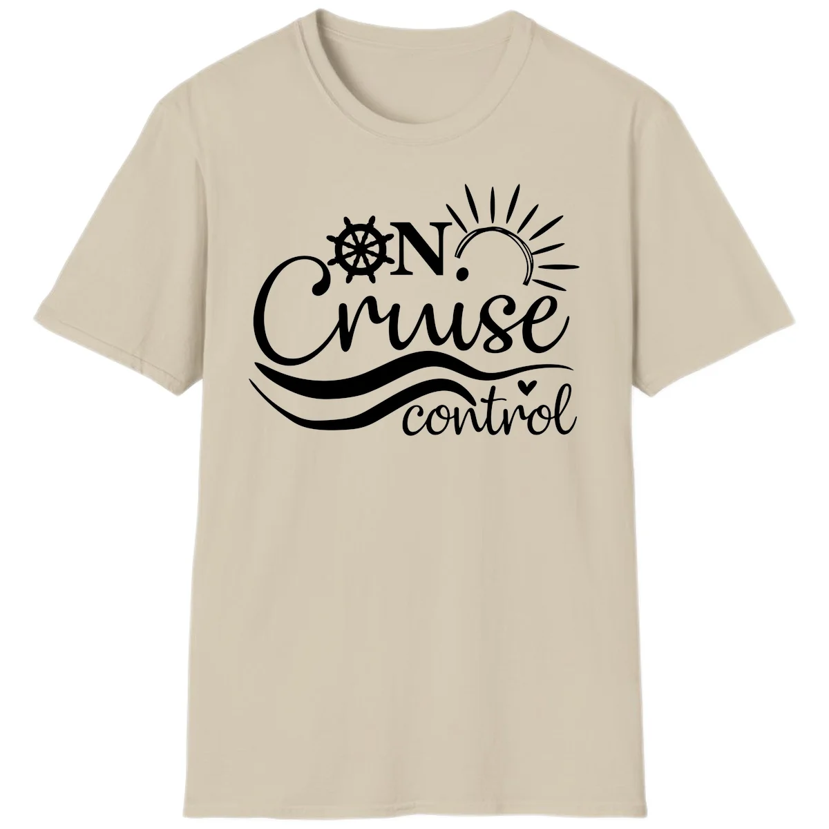 On Cruise Control Nautical Vacation T-Shirt in Sand