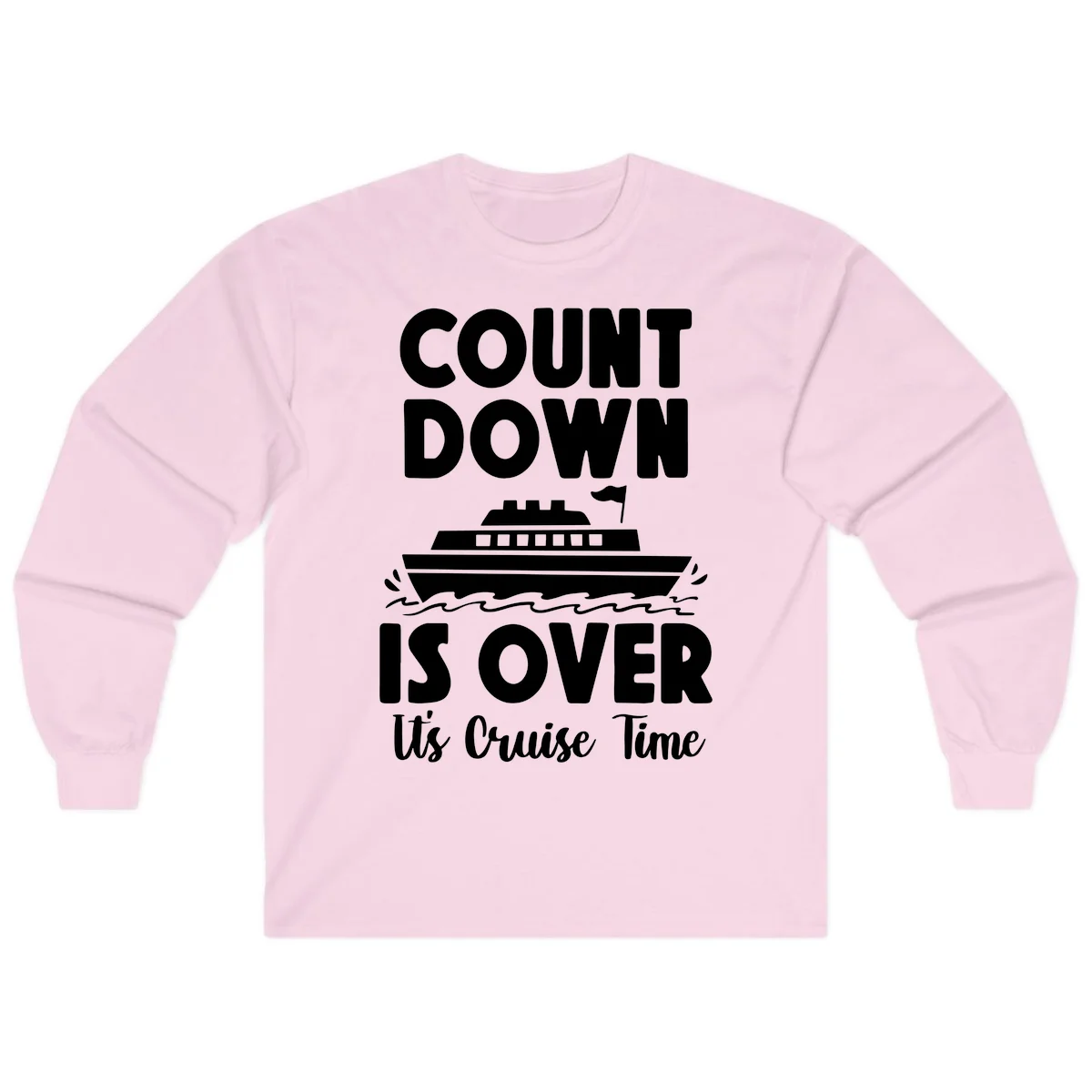 Countdown Is Over It's Cruise Time Long Sleeve in Light Pink