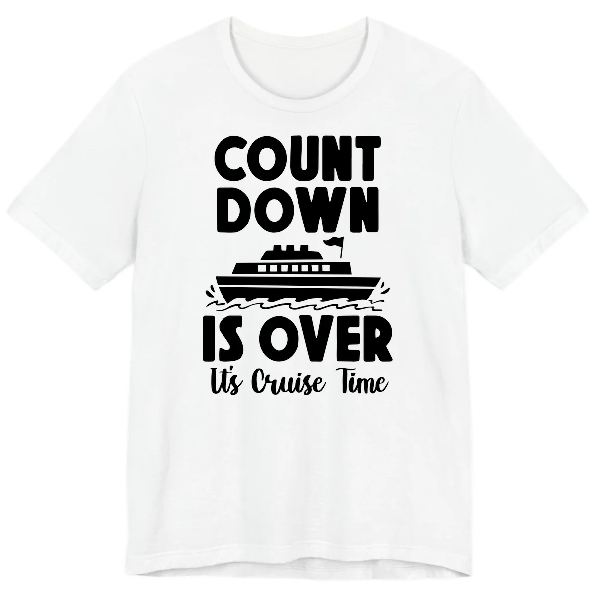 Countdown Is Over It's Cruise Time Premium T-Shirt in White