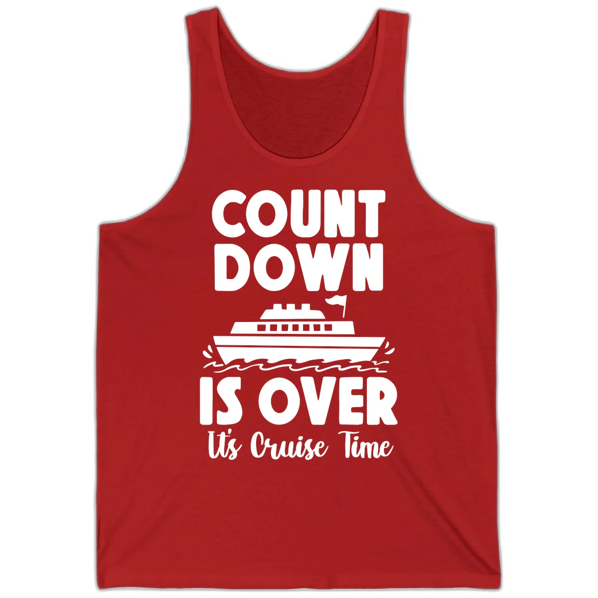 Countdown Is Over It's Cruise Time Tank in Red