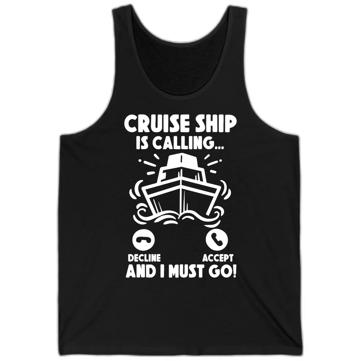 Cruise Ship Is Calling Tank in Black