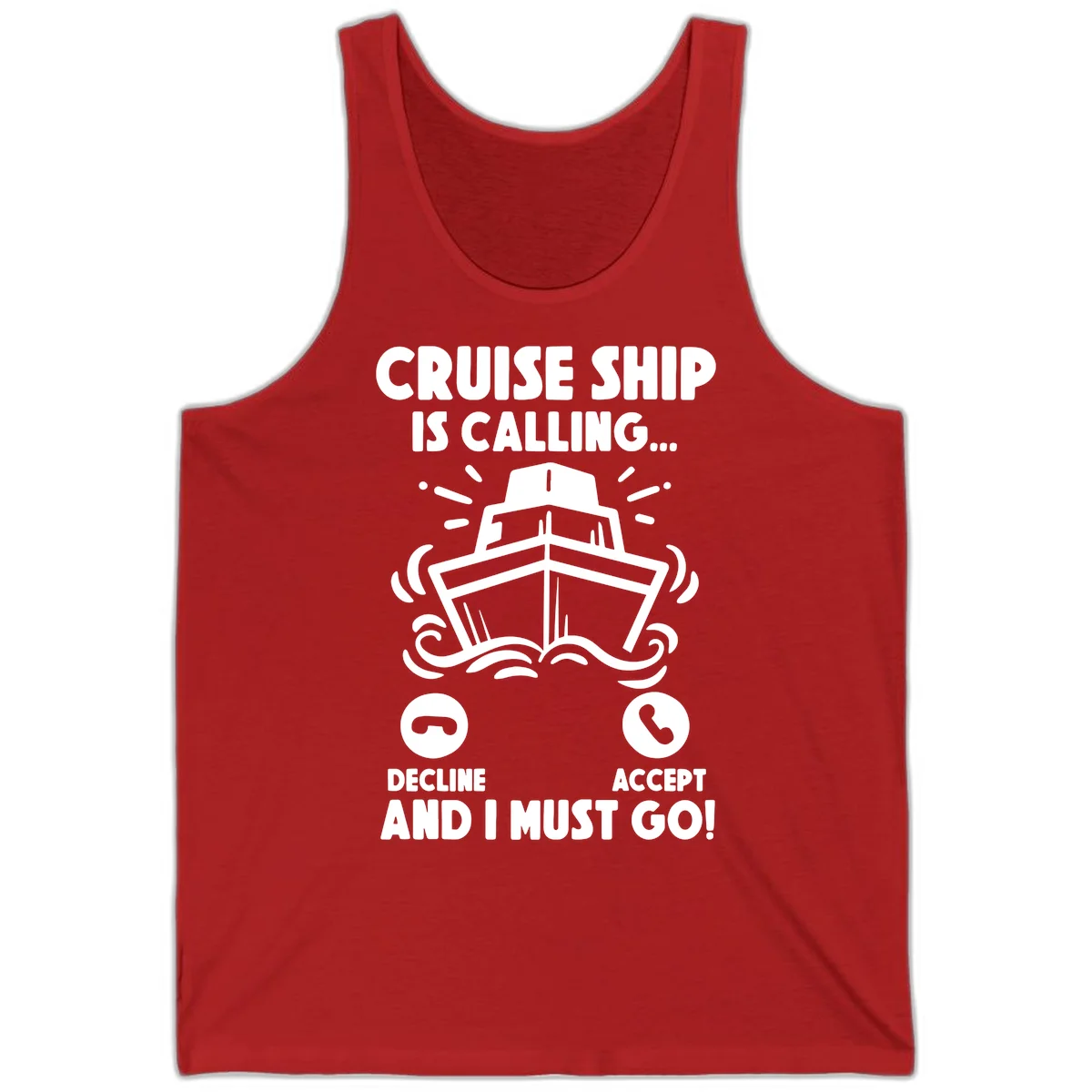 Cruise Ship Is Calling Tank in Red