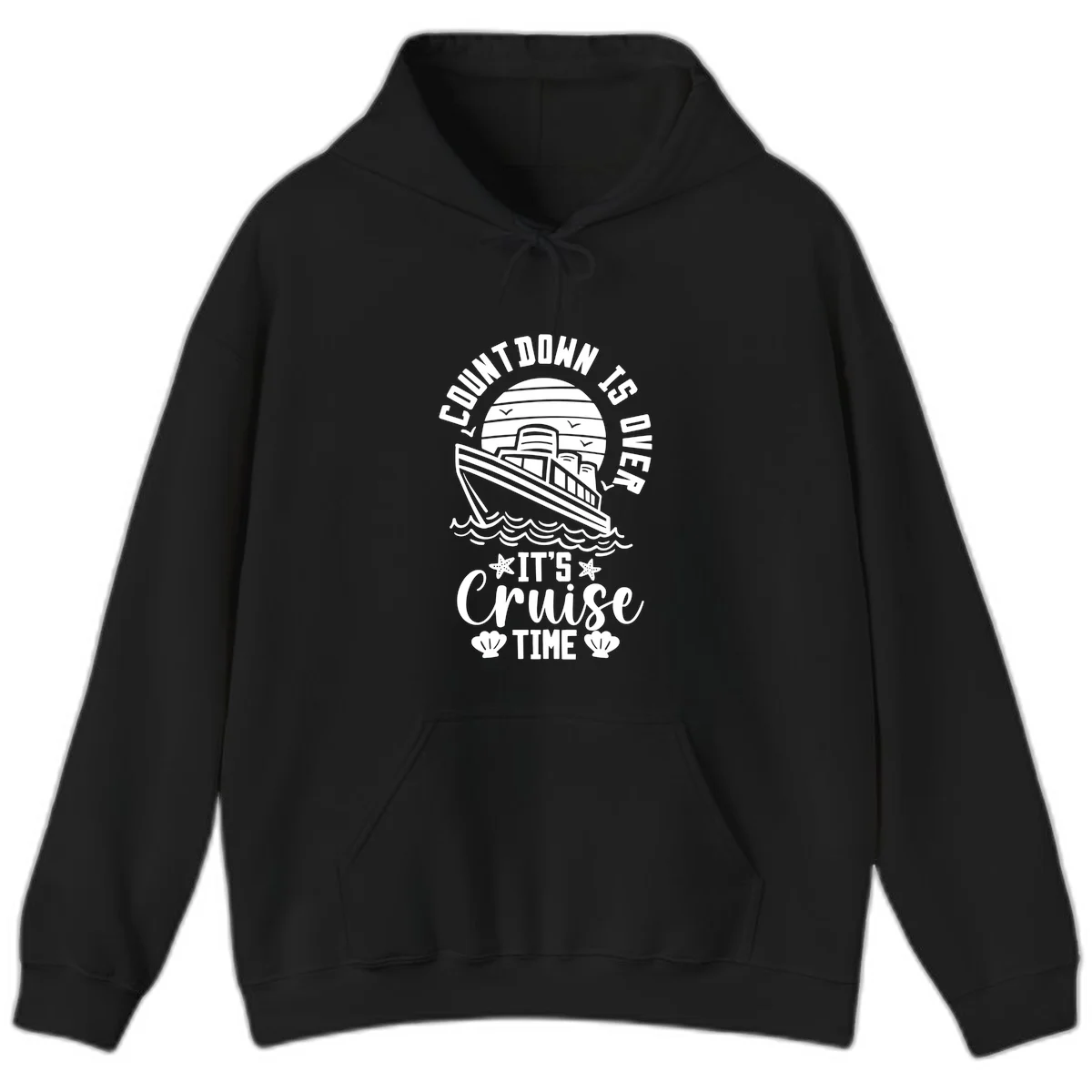 Countdown Is Over It's Cruise Time Hoodie in Black