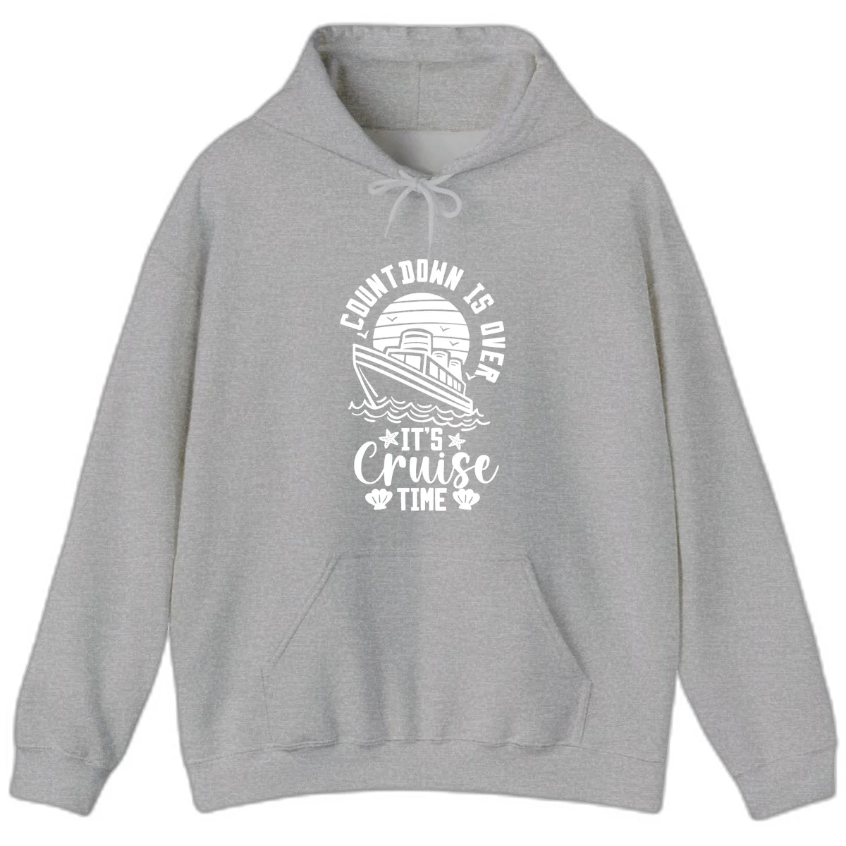 Countdown Is Over It's Cruise Time Hoodie in Sport Grey