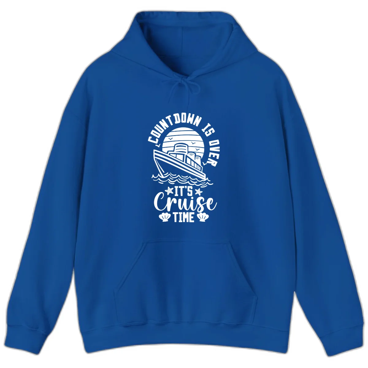 Countdown Is Over It's Cruise Time Hoodie in Royal