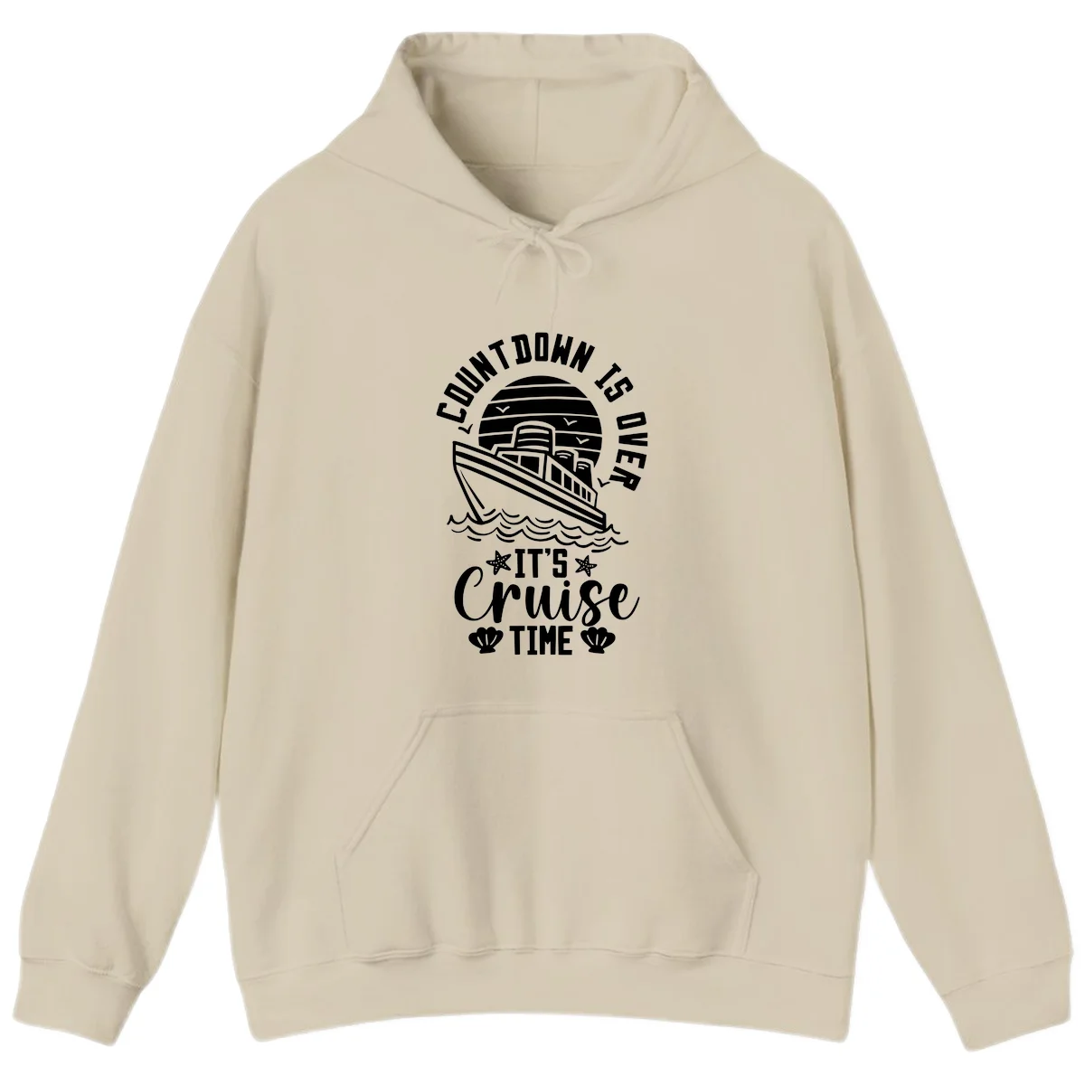 Countdown Is Over It's Cruise Time Hoodie in Sand