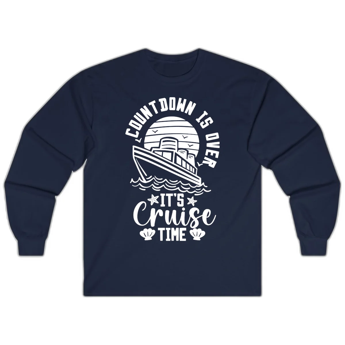 Countdown Is Over It's Cruise Time Long Sleeve in Navy