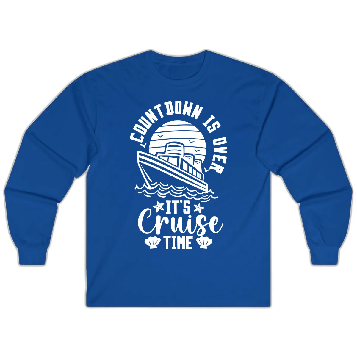 Countdown Is Over It's Cruise Time Long Sleeve in Royal