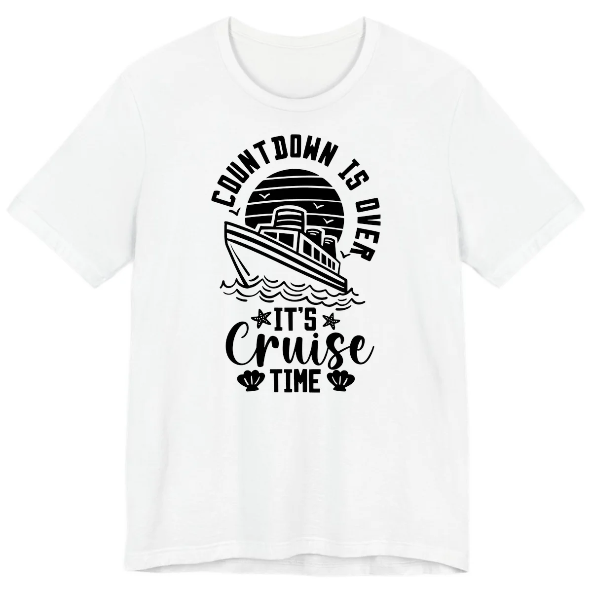 Countdown Is Over It's Cruise Time Premium T-Shirt in White