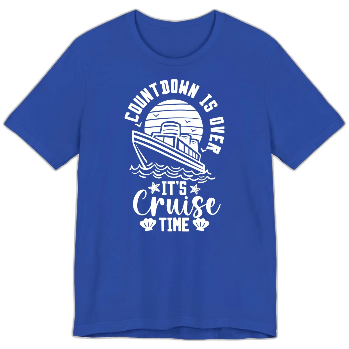 Countdown Is Over It's Cruise Time Premium T-Shirt in True Royal