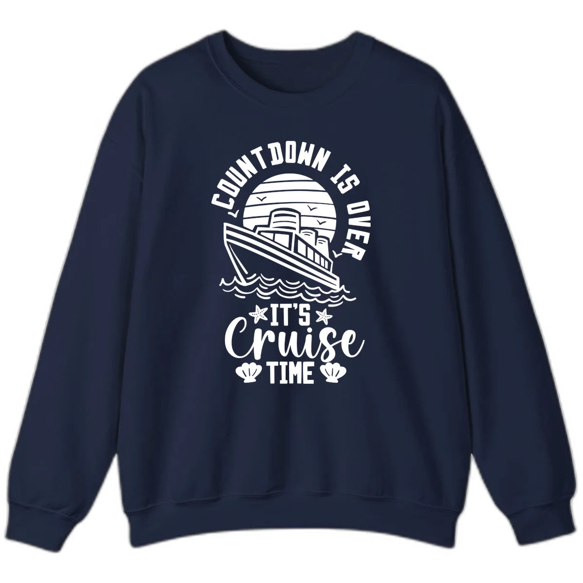 Countdown Is Over It's Cruise Time Sweatshirt in Navy