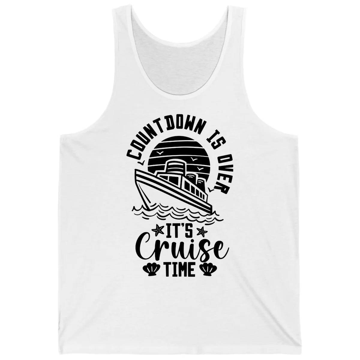 Countdown Is Over It's Cruise Time Tank in White