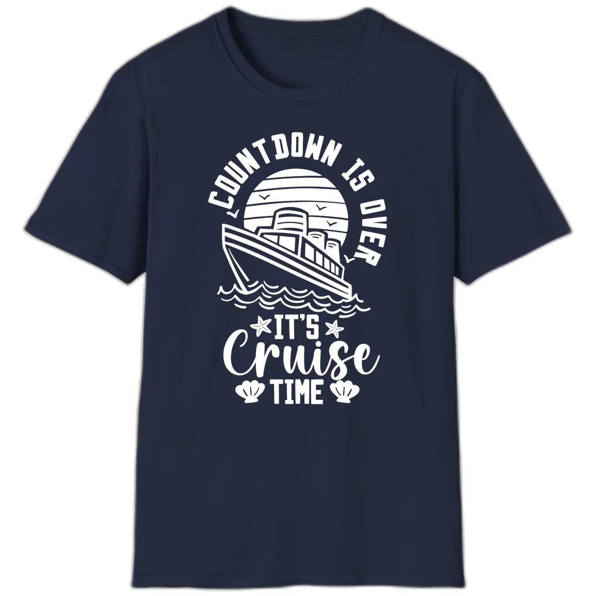 Countdown Is Over It's Cruise Time T-Shirt in Navy