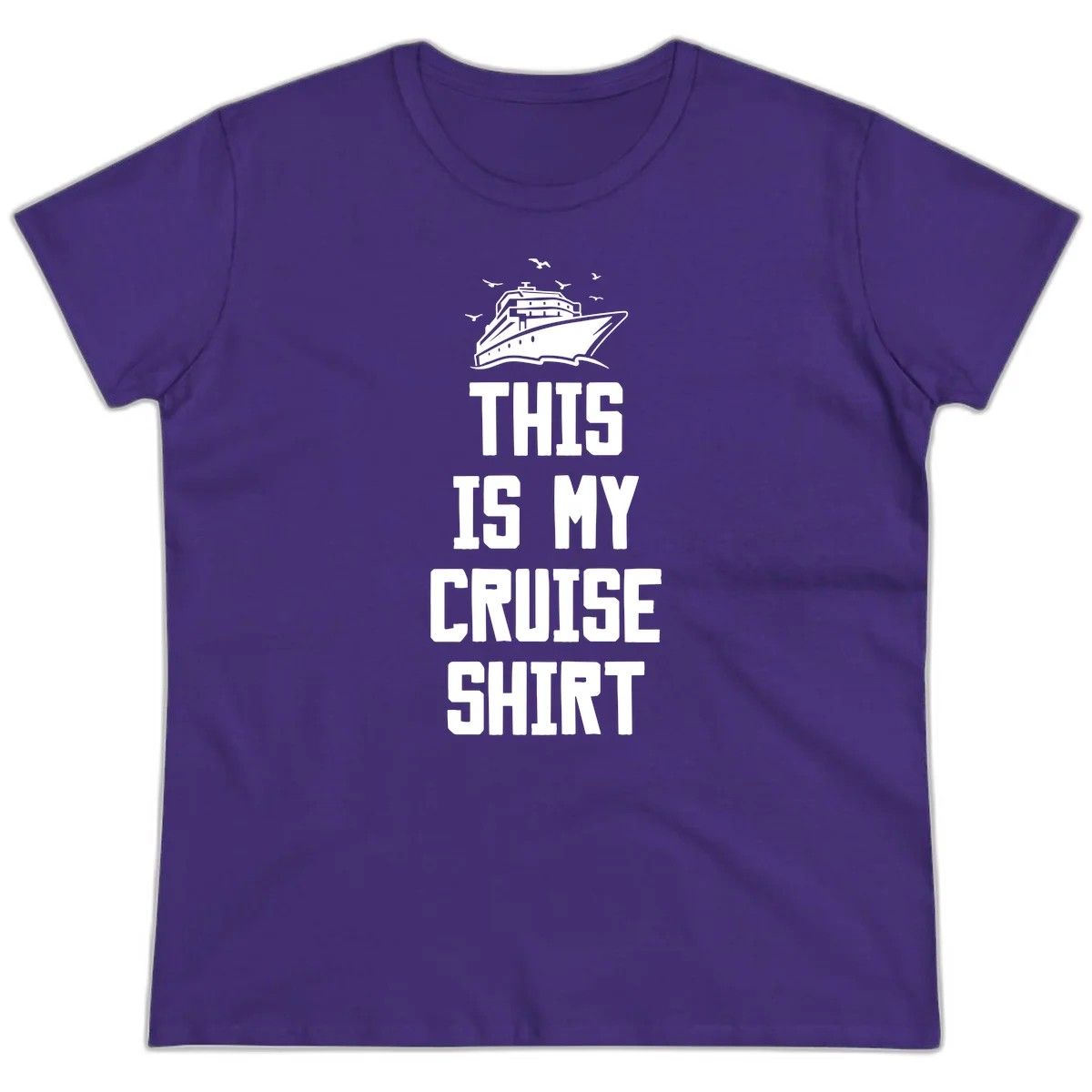 This Is My Cruise Shirt Ladies Tee in Purple