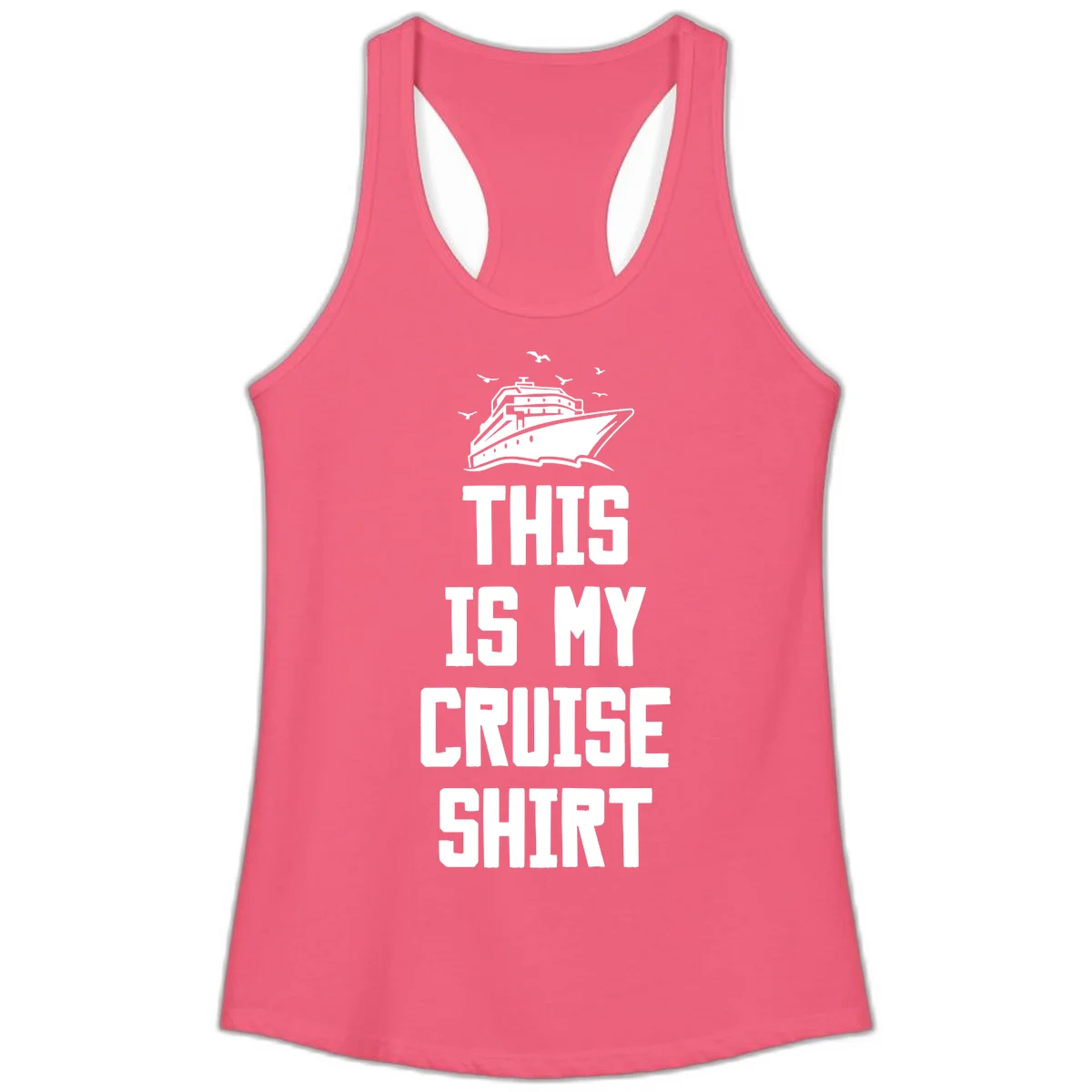 This Is My Cruise Shirt Ladies Tank in Hot Pink