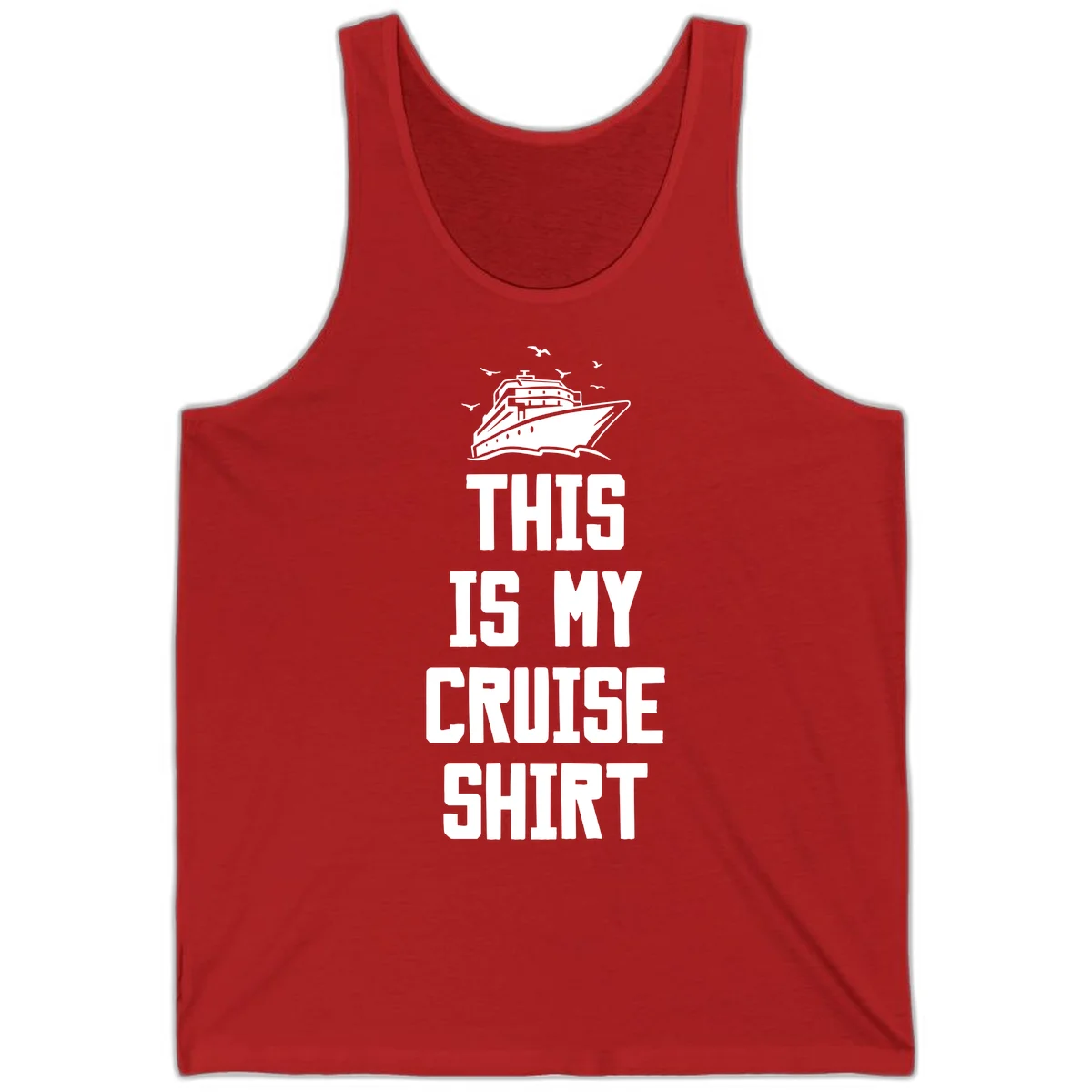 This Is My Cruise Shirt Tank in Red