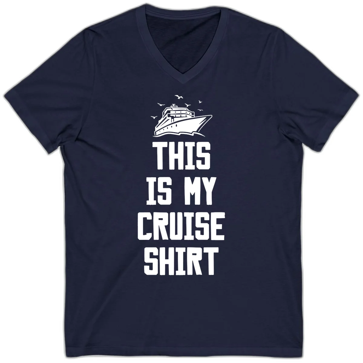 This Is My Cruise Shirt V-Neck in Navy
