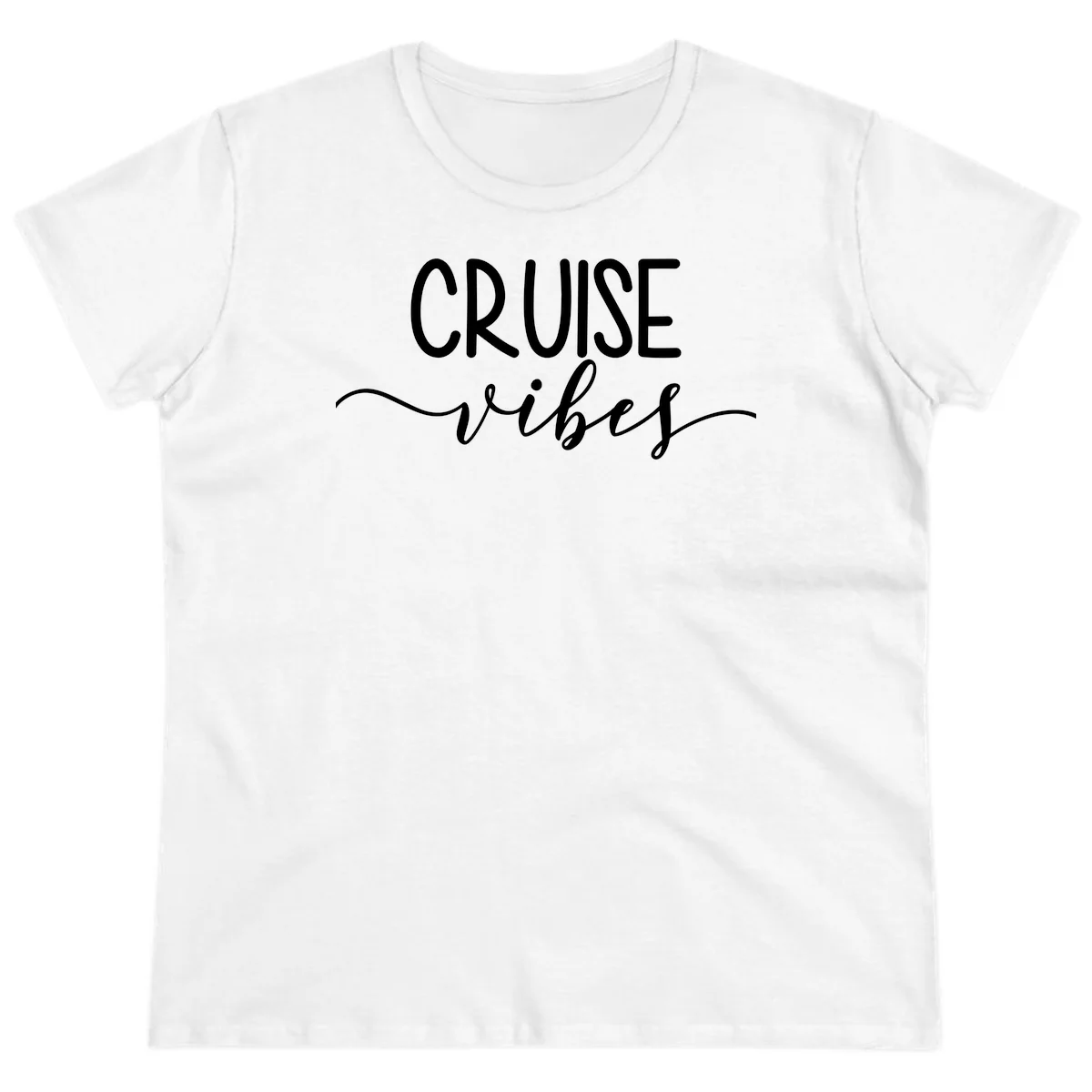 Cruise Vibes Ladies Tee in White