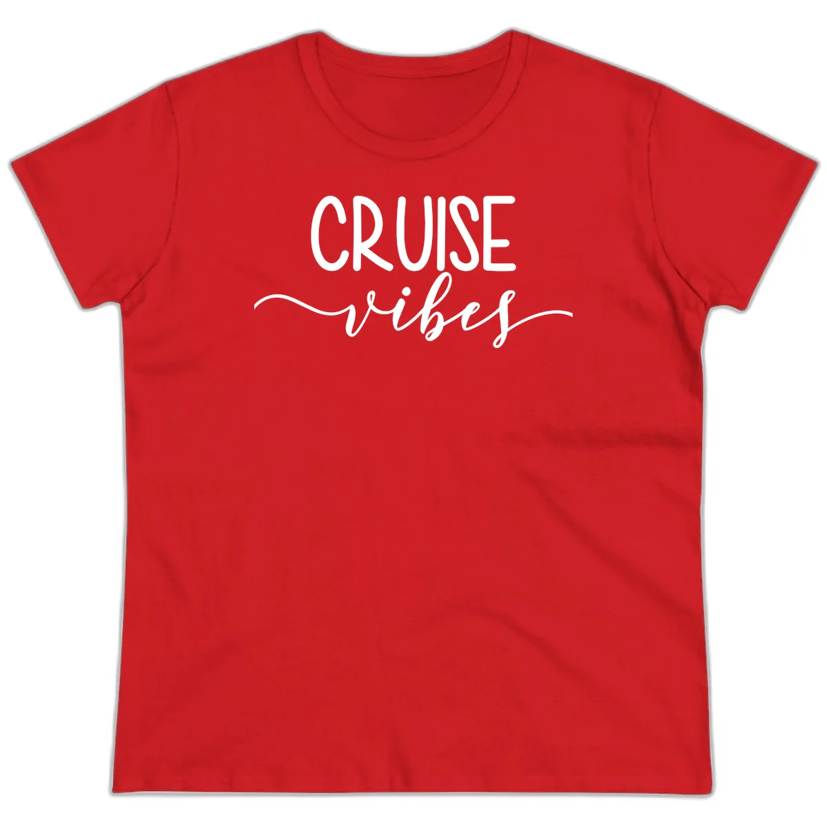 Cruise Vibes Ladies Tee in Red