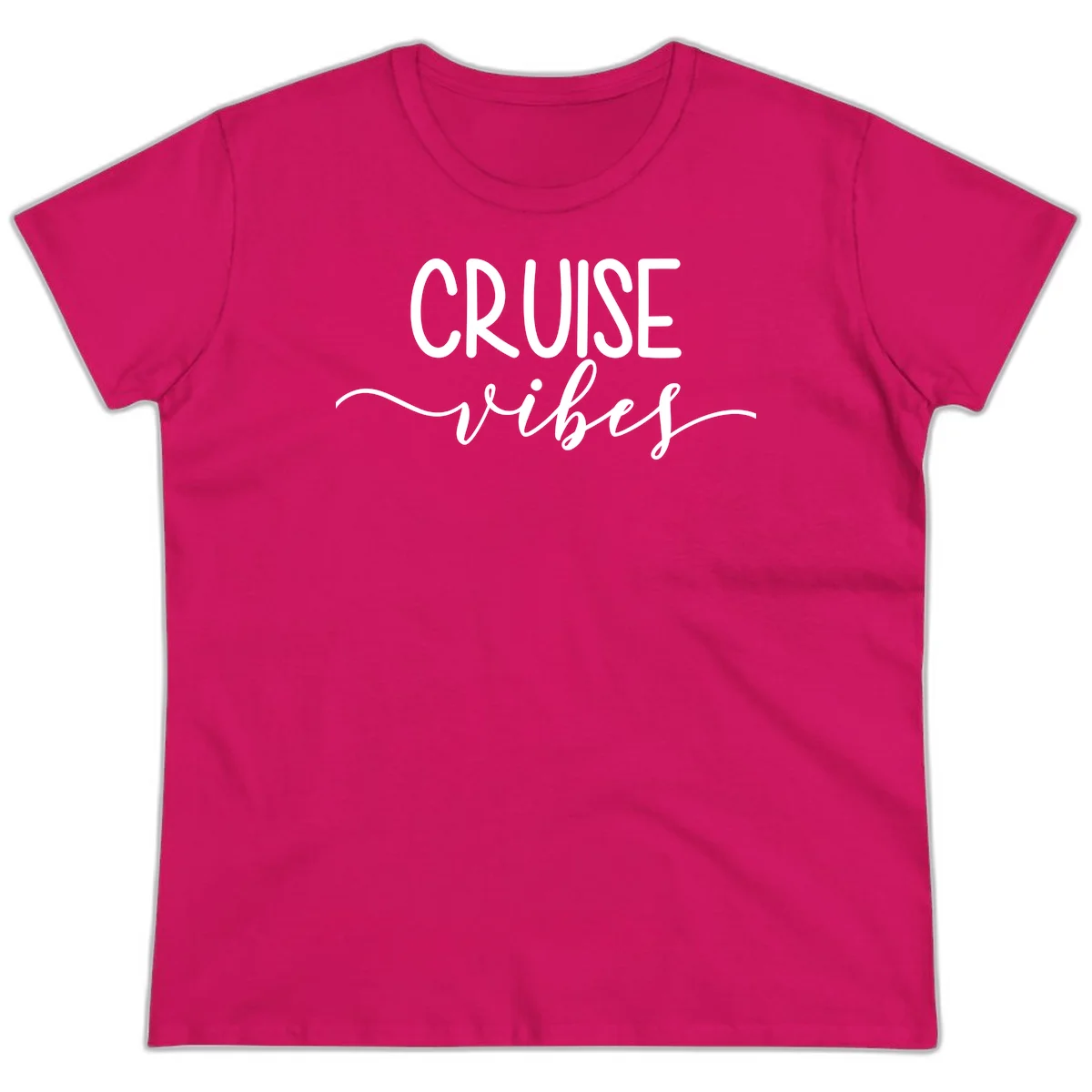Cruise Vibes Ladies Tee in Heliconia