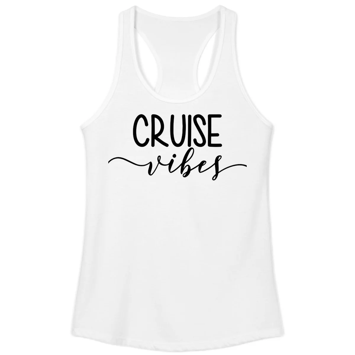 Cruise Vibes Ladies Tank in White