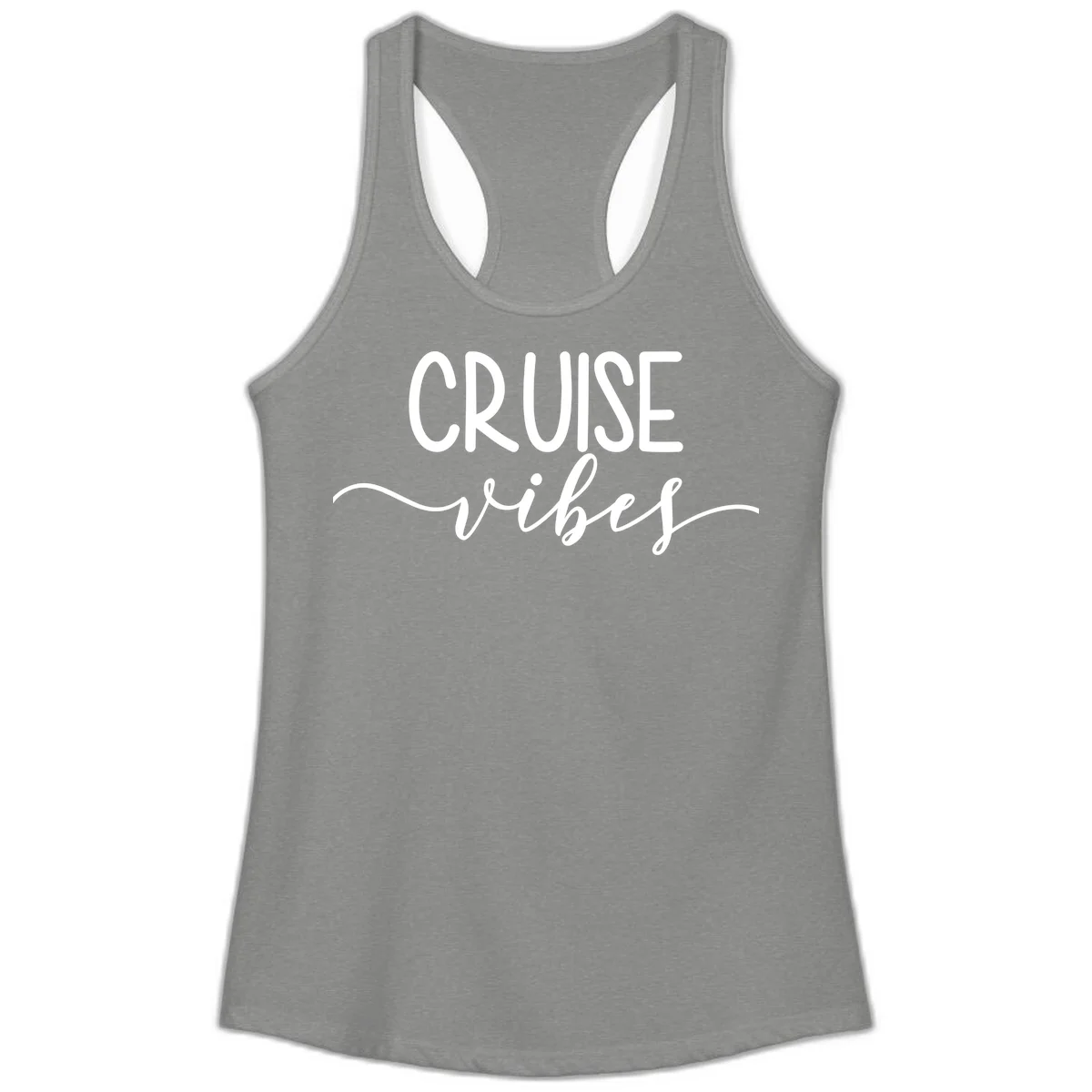 Cruise Vibes Ladies Tank in Heather Grey
