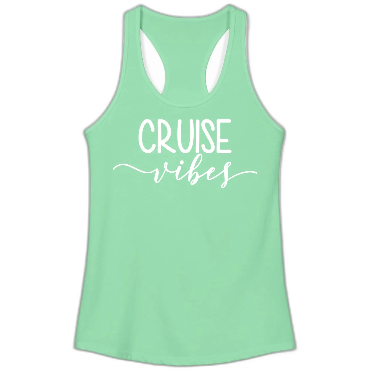 Cruise Vibes Ladies Tank in Solid Mint