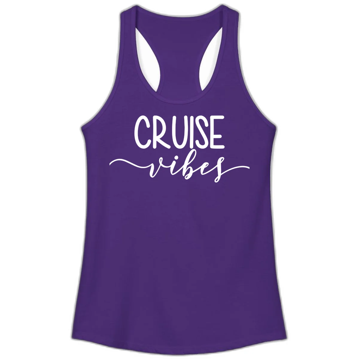 Cruise Vibes Ladies Tank in Solid Purple Rush