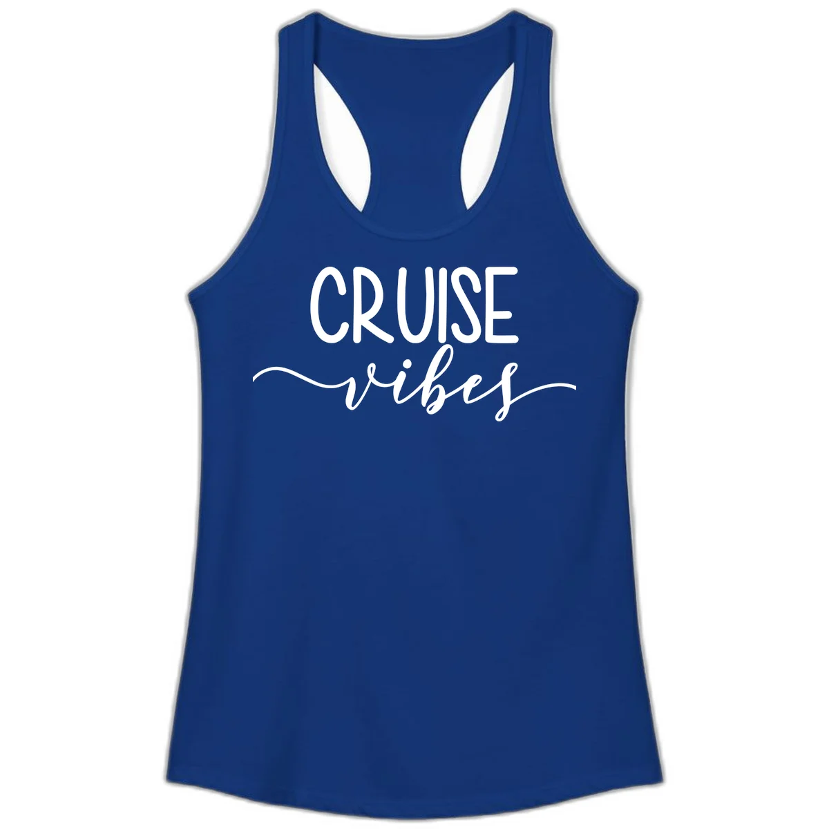 Cruise Vibes Ladies Tank in Solid Royal